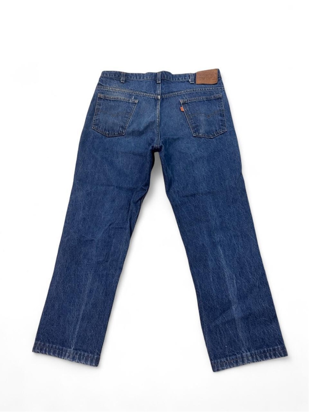 Vintage 80s Levi’s 509 orange tab straight leg jeans dark wash made in USA 38